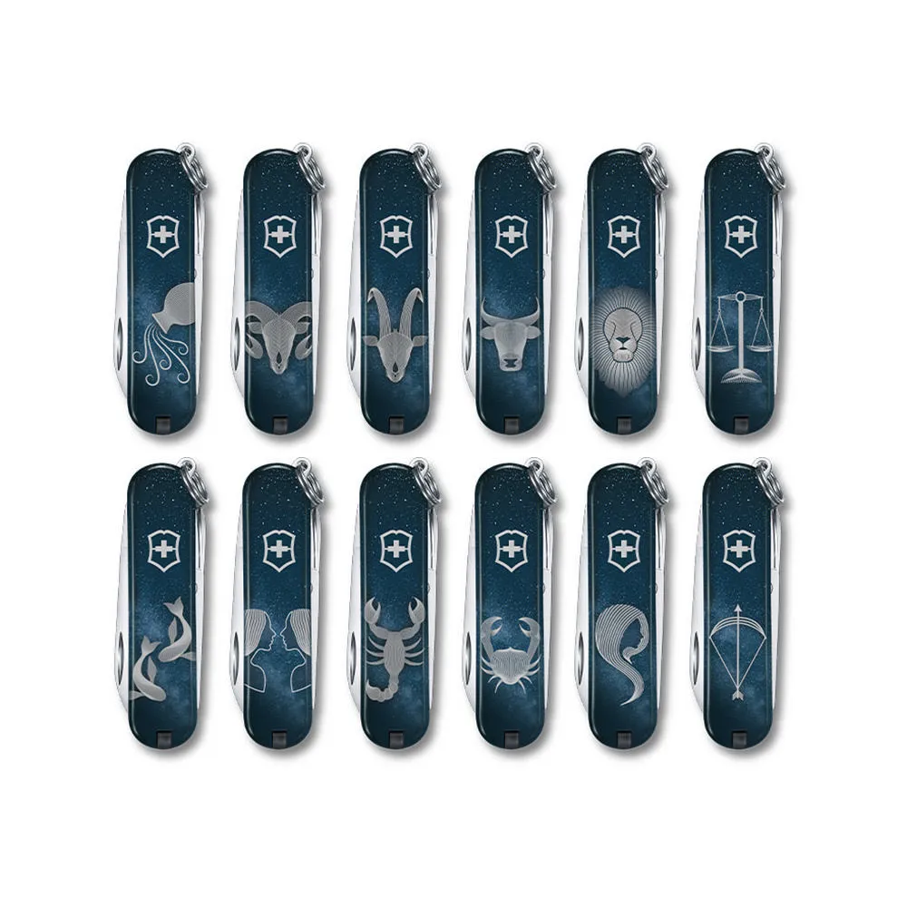 【VICTORINOX 瑞士維氏】瑞士刀 Classic SD 12星座 58mm/7用 0.6223 多功能鑰匙圈