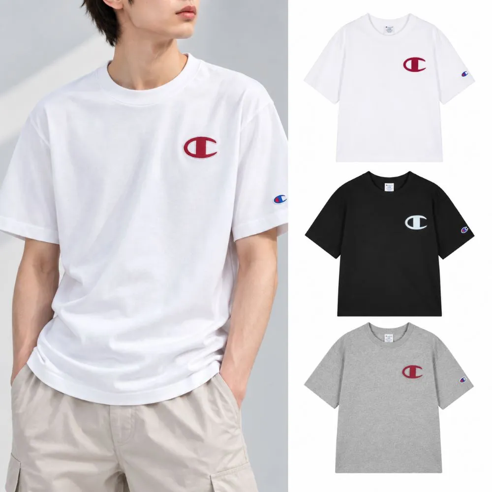 【Champion】官方直營 男款-CAMPUS 刺繡短袖TEE-多色(U6ASSSM527M)