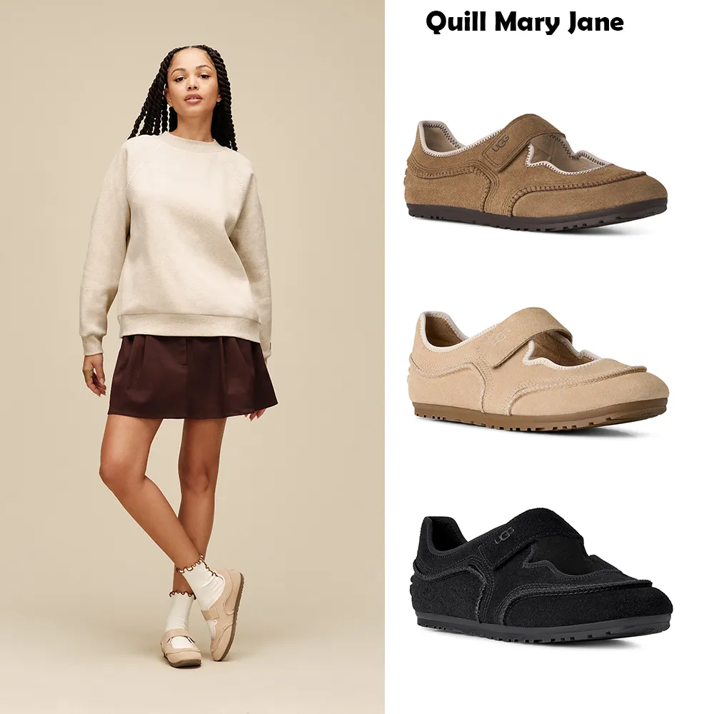 【UGG】女鞋 瑪莉珍鞋 休閒鞋 麂皮 W Quill Mary Jane 多款任選