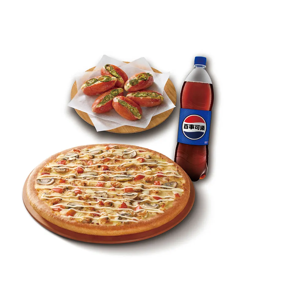 【Pizza Hut 必勝客】9吋小比薩口味4選1+副食4選1套餐 好禮即享券-E