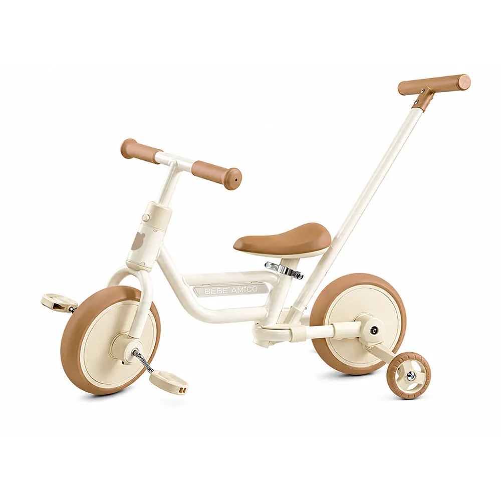 【BEBE Amico】Joyride 4合1多功能成長三輪車(兒童推車/腳踏車)