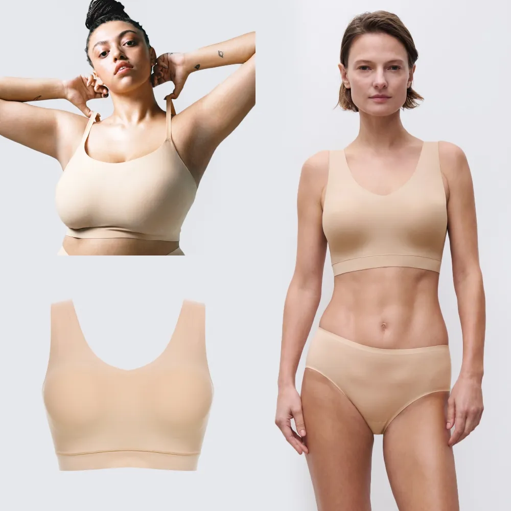 【Chantelle 仙黛爾】Soft Stretch.涼感 無痕 無鋼圈 輕運動 女內著 女內衣 2件組 黑膚可選.16A10_WU