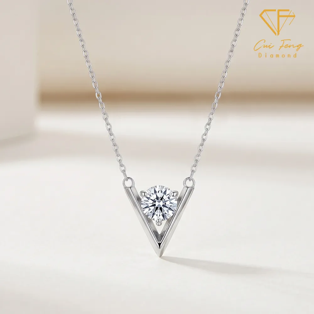 【CF Diamond】項鍊 莫桑鑽《曙光》(雙11 1克拉 鑽石 項鏈 新品 生日禮物 )