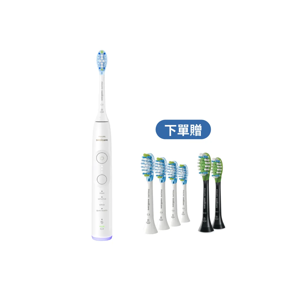 【Philips 飛利浦】HX7420/11 專業全能亮白刷-純淨白 (雙核馬達/10倍潔淨/360°護齦/1天亮白/官方直營)