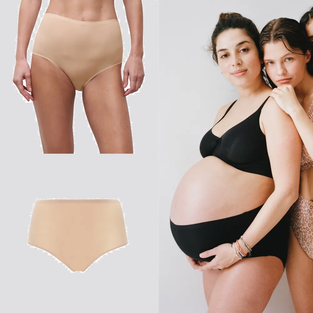 【Chantelle 仙黛爾】Soft Stretch.涼感透氣高腰無痕女內褲 黑膚粉色任選.26470_0WU(超強彈力包覆)