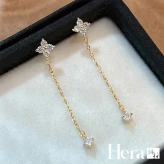 【HERA 赫拉】S925純銀四葉草流蘇耳環耳飾 H115101601(S925 四葉草 流蘇 耳環 耳飾)