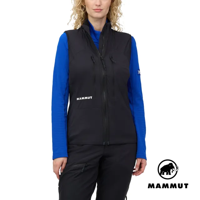 【Mammut 長毛象】Eiger Nordwand IN Flex Air Vest 極限艾格防潑透氣保暖立領背心 黑色 女款 #1013-04040