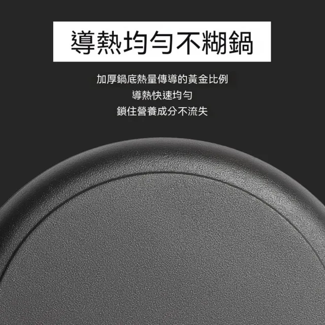 【Quality 聚家】鑄鐵平底鍋 煎鍋 牛排鍋 不粘鍋 煎蛋鍋 烙餅鍋 26CM/隔熱防燙/導熱鎖溫/抗刮耐磨