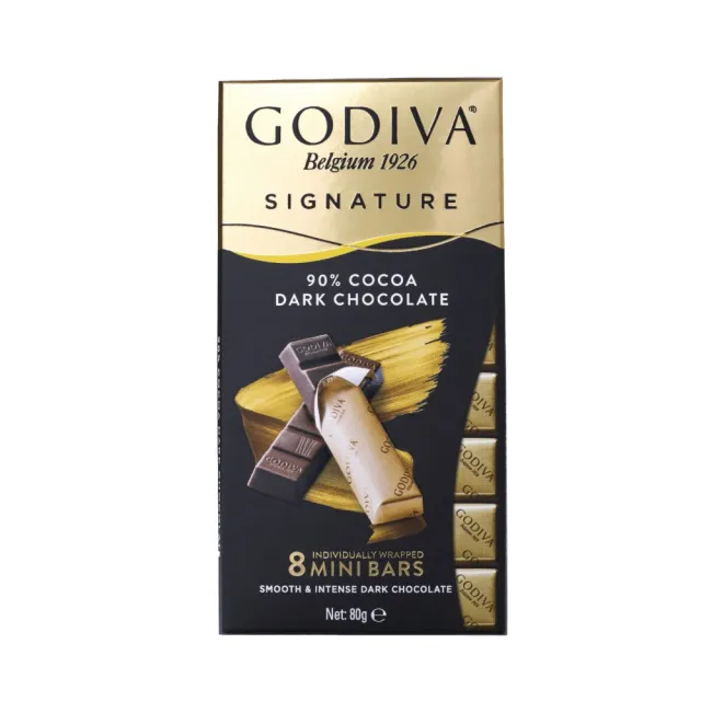 【GODIVA】醇享系列90%黑巧克力4片(生日禮、情人節、雙11、1111)