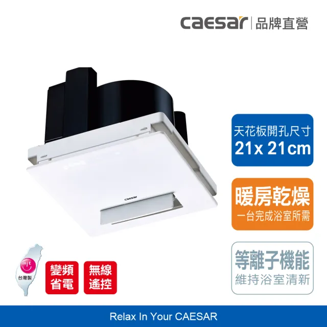 【CAESAR 凱撒衛浴】簡易換裝 浴室暖風乾燥機 DF270VFD (不含基本安裝 / 變頻馬達 / 無線遙控)