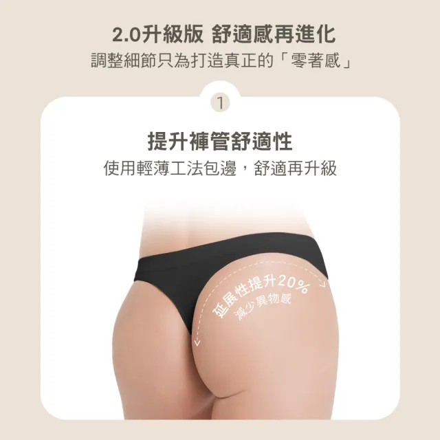 【MarCella 瑪榭】3件組-抗菌無縫丁字褲-高衩中低腰(丁字褲/內褲/無痕內褲/抗菌內褲/無感內褲)