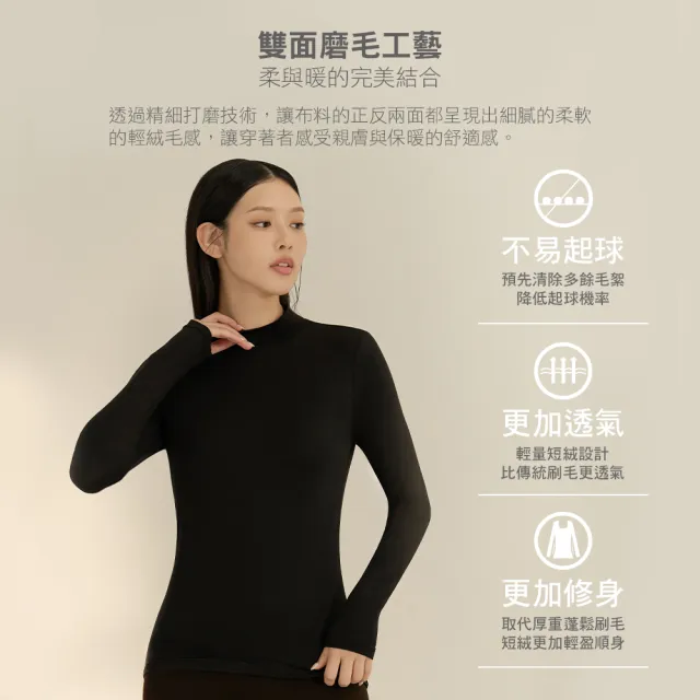 【MarCella 瑪榭】6件組-男女款輕量磨毛內搭保暖衣褲-立領/圓領/大圓領/保暖褲(女發熱衣/女內衣/內搭衣)