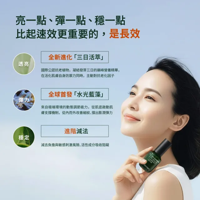 【greenvines 綠藤生機】活萃三日修護精華30ml(獨家雙活性/抗老精華/修復暗沈)