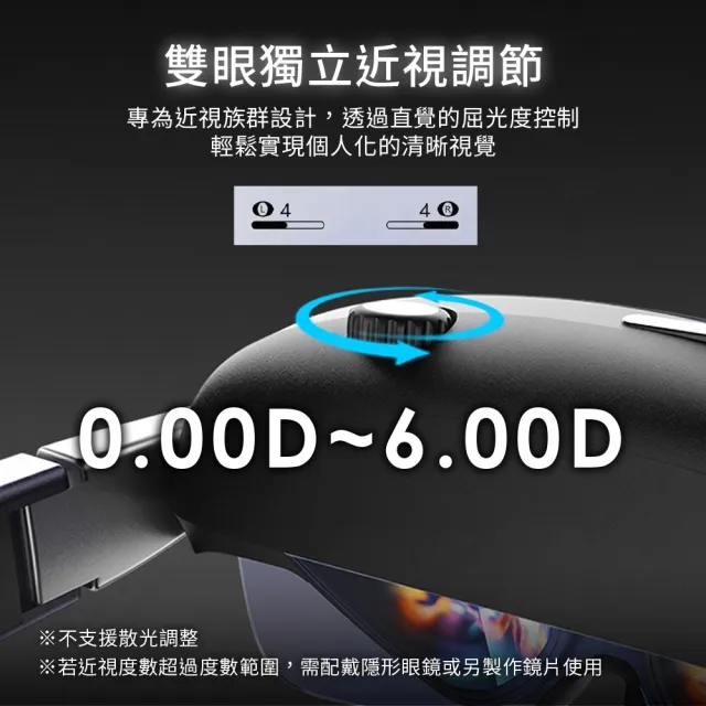 【TOZO】VIZO Z1 PRO沉浸式大螢幕輕量AR智慧眼鏡顯示器(近視調整/120Hz刷新率/1500nits亮度/1080P/免充電)