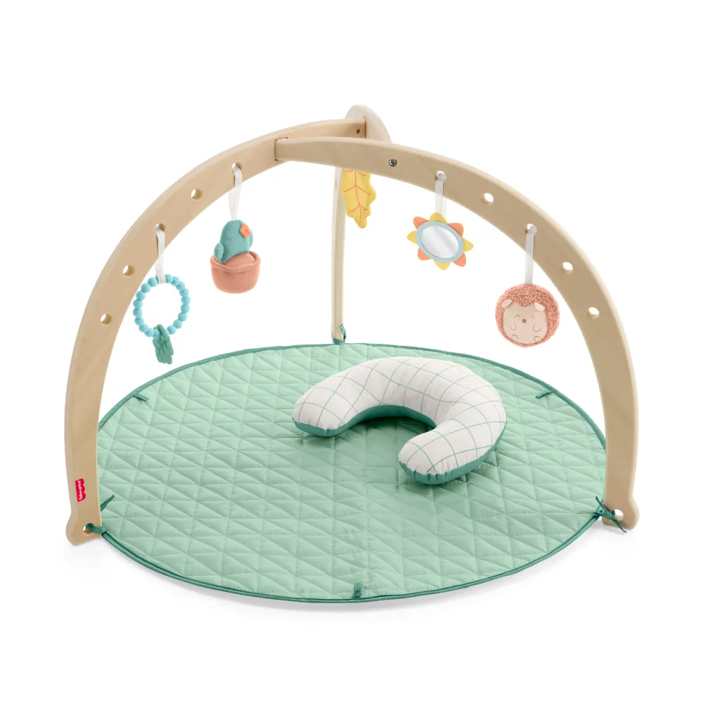 【Fisher price 費雪】木製叢林寶寶健身器(寶寶安撫/嬰兒玩具/彌月禮/新生兒)