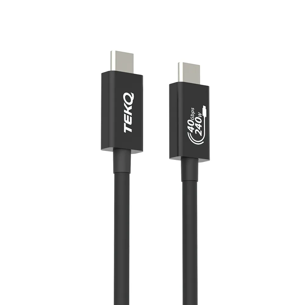 【TEKQ 璿驥國際】USB-IF 認證  USB4 Gen3 高速傳輸線 40Gpbs 240W 相容Thunderbolt 3/4(100cm)