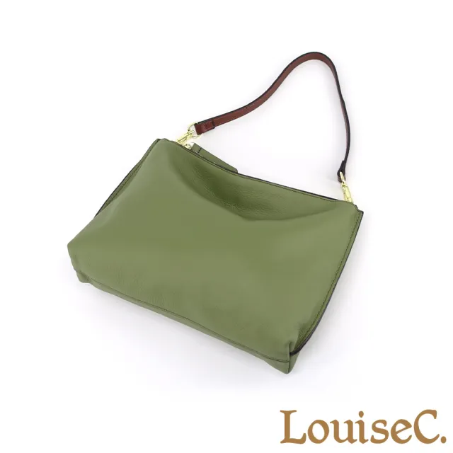 【LouiseC.】雙11 Tree House 輕盈牛皮 高質感簡約 肩背斜背腋下真皮小包 4色 雙背帶設計 YS24224