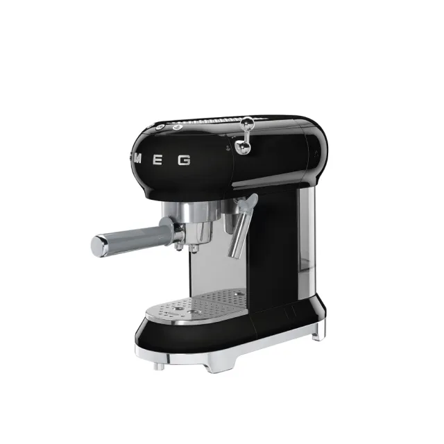 【SMEG】義大利半自動義式咖啡機-耀岩黑(ECF01BLUS)