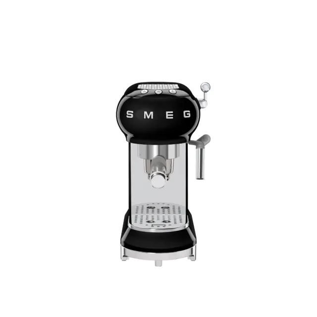 【SMEG】義大利半自動義式咖啡機-耀岩黑(ECF01BLUS)