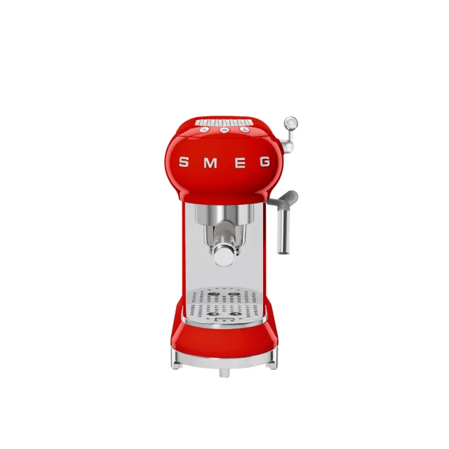 【SMEG】義大利半自動義式咖啡機-魅惑紅(ECF01RDUS)