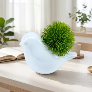 【HUGO DECO 榆果傢飾】特級擬真綠草球 綠石竹 單枝花材 (進口特級擬真花材)