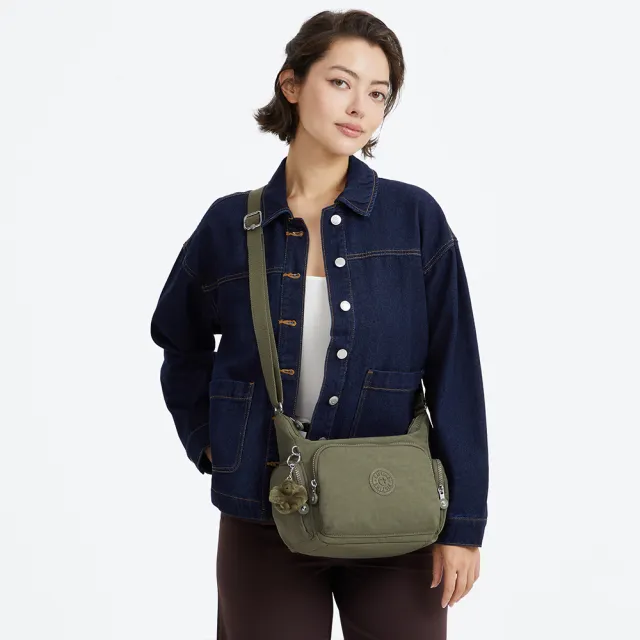 【KIPLING】品牌經典新款-牛角包 ★ 輕巧多袋實用側背包(多色任選) 女包