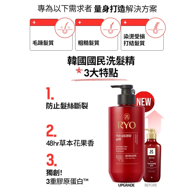 【RYO 呂】官方直營 全方位頭皮養護洗髮精 480ml(染燙受損/控油去屑/豐盈蓬鬆/敏感護理)