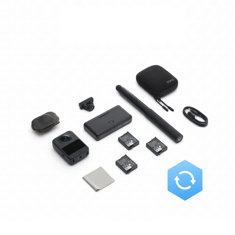【DJI】OSMO 360暢拍套裝 全景相機/運動相機|1英吋CMOS|三電充電盒、隱形自拍桿+2年版Care(聯強國際貨)