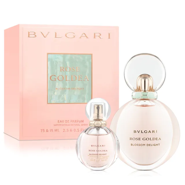 【BVLGARI 寶格麗】歡沁玫香女性淡香精禮盒-淡香精75ml+淡香精15ml