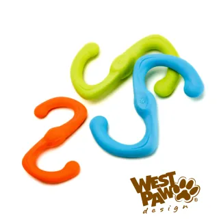 【West Paw】Bumi彈力拔河S型9.5英吋-L(中大型犬/狗玩具/耐咬/互動/拔河/拉扯/浮水/寵物玩具)
