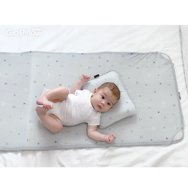【GIO Pillow】Chicco床邊床專屬 58×110cm 二合一有機棉透氣嬰兒床墊 C號(透氣床墊 水洗床墊 幼兒園睡墊)