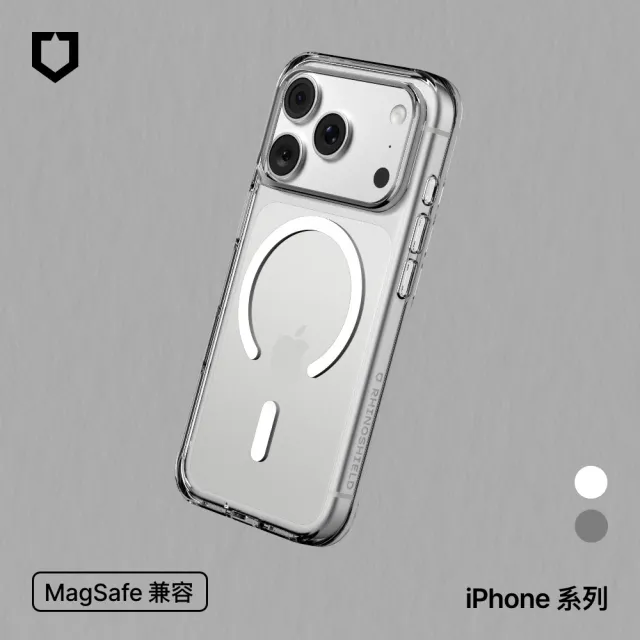 【RHINOSHIELD 犀牛盾】iPhone 全系列 Clear MagSafe兼容 抗黃化透明防摔磁吸手機殼(相機鍵按鈕/開孔版)