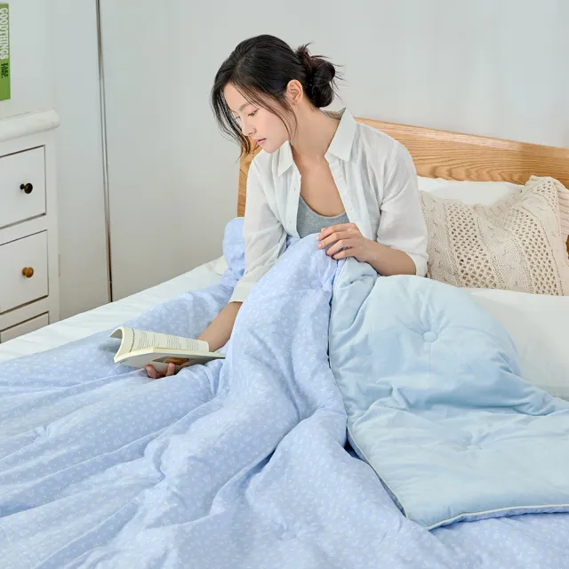 【Great Living 格蕾寢飾】買1送1 La Belle 韓國水洗棉X雲朵絨可水洗溫控好眠冬被(180x210cm韓國被/毛絨被)