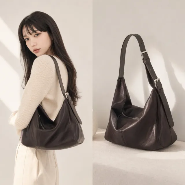 【LEEHER】雙11 百搭側背包/送女友/側背包/通勤包/腋下包/單肩包/女生包包/禮物/大容量斜背包/軟皮包