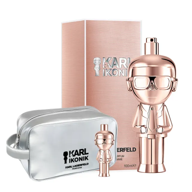 【KARL LAGERFELD 卡爾】時尚大帝•流光金淡香精100ml(贈盥洗包+品牌隨機小香乙瓶.專櫃公司貨)
