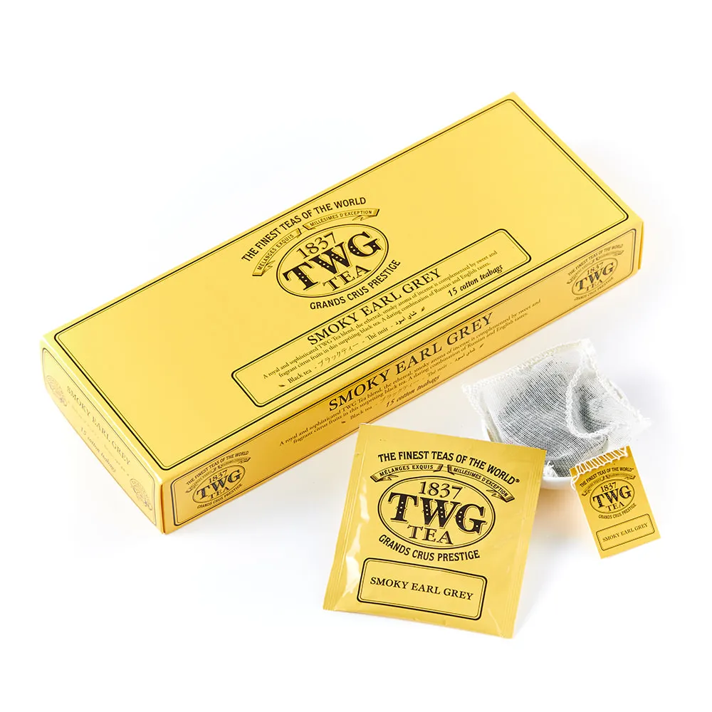 【TWG Tea】手工純棉茶包 煙燻伯爵茶 15包/盒(Smoky Earl Grey;紅茶)
