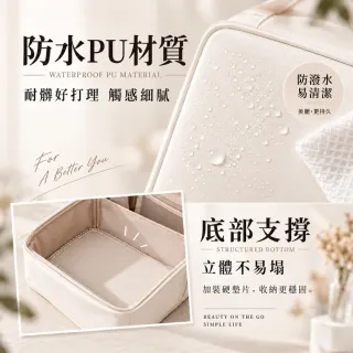 【Clook 鹿客家居】防水立式化妝包-大號 (可掛行李箱化妝包 收納包 大容量化妝 防水化妝包)