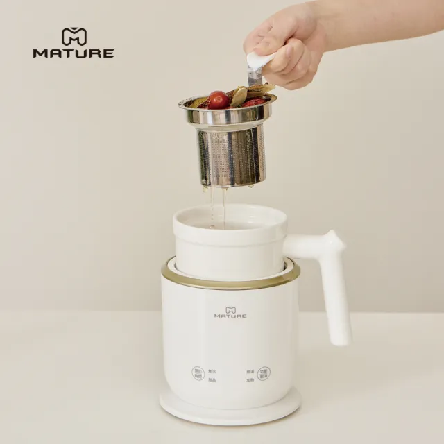 【MATURE 美萃】剛剛好陶瓷電煮鍋-一機雙杯組合(CY-1626)