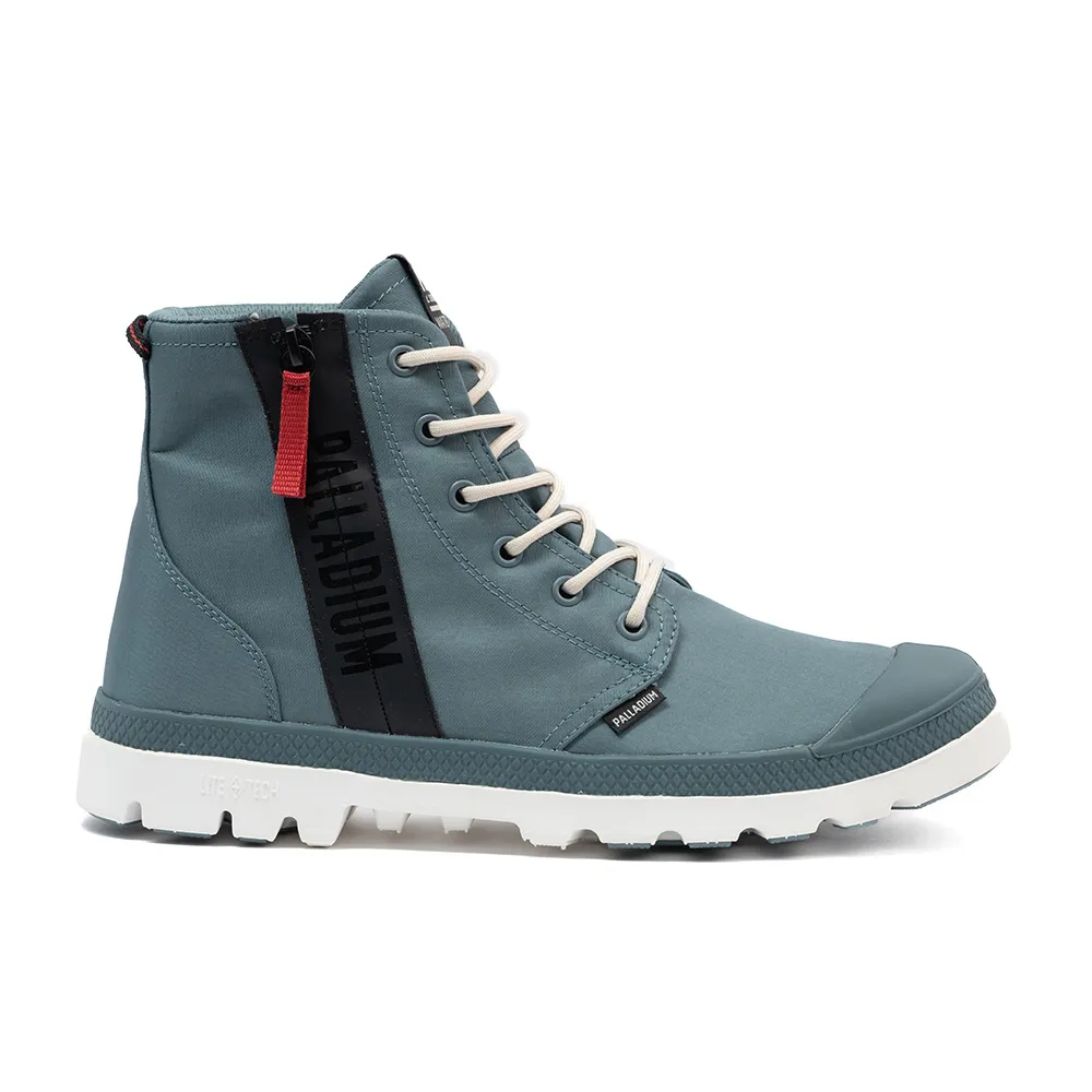 【Palladium】PAMPA HI SEEKR2 LT+WP+輕量再生大底橘標防水鞋/休閒鞋-男鞋/女鞋-迷霧藍(74406-417-M)