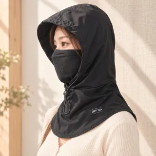 【LEESA】防曬面罩\防曬頭套\騎行帽\頭套\帽子\涼感面罩\護頸套頭\防曬帽\騎車面罩\帽子口罩一