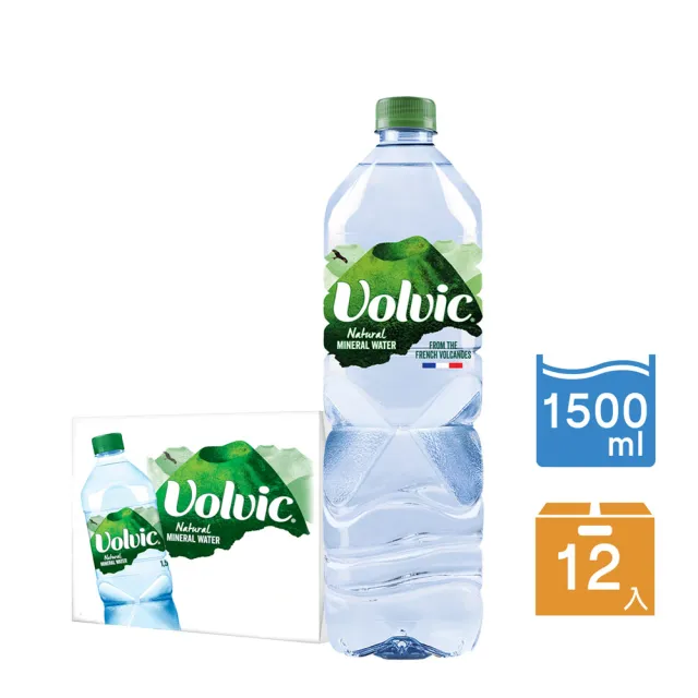 【Volvic 富維克】礦泉水1500mlx12入/箱(官方直營賣場)