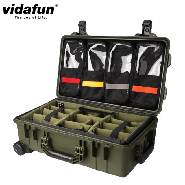 【Vidafun】V22 防水耐撞提把拉桿收納氣密箱 登機箱 防護收納套組-長型收納袋組合(加贈原廠行李束帶)