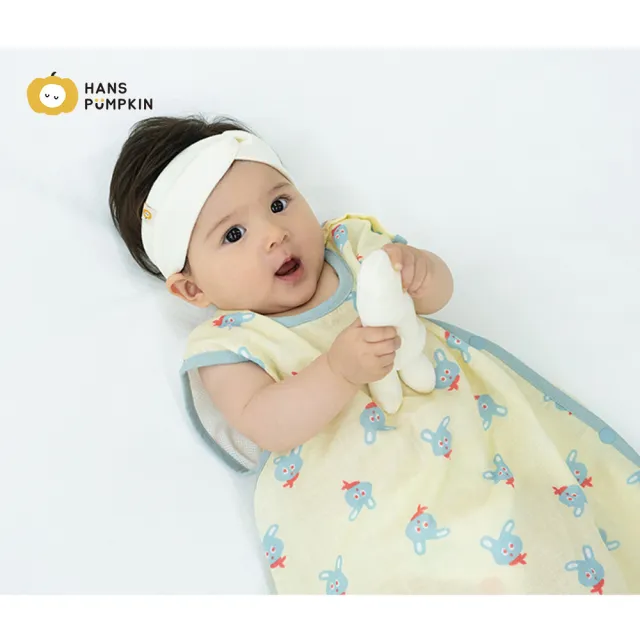 【Hans Pumpkin】夏季型超透氣二層紗防踢背心 0-5歲 衣長65cm 多款花色任選(防踢被 防踢背心 防踢被睡袋)