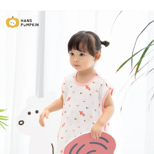 【Hans Pumpkin】夏季型大童超透氣二層紗防踢背心 5-8歲適用 衣長80cm(防踢被 防踢背心 兒童防踢被)