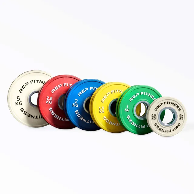 【REP FITNESS】小包膠槓片 0.5-5kg組合 （2入裝）奧林匹克包膠槓片/彩色槓片