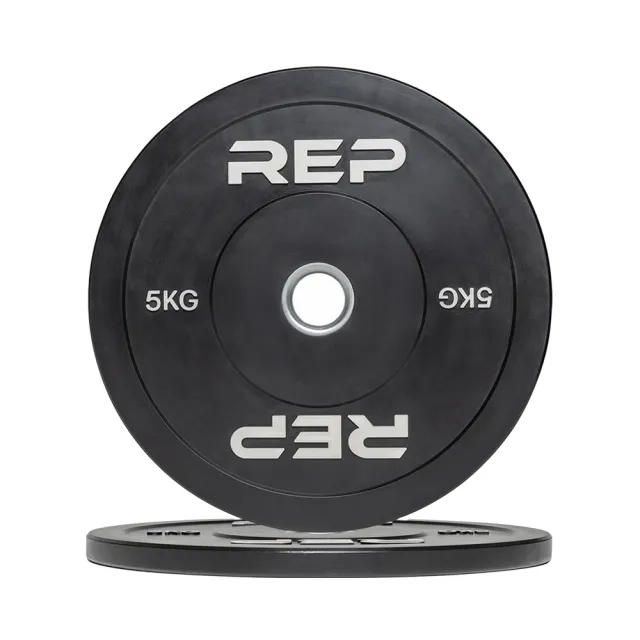 【REP】包膠槓片 5KG 黑色（2入裝）奧林匹克包膠槓片