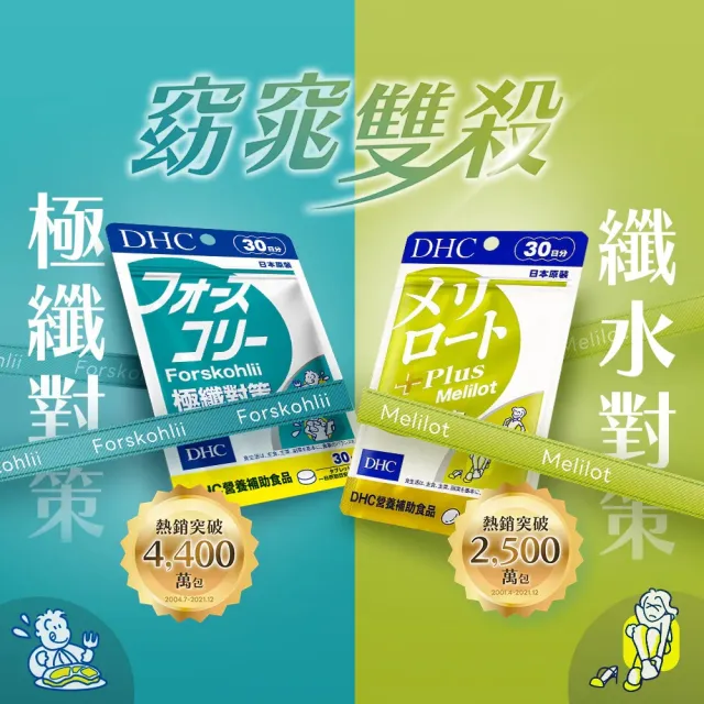 【DHC】極纖對策 30日份 2入組(120粒/入 代謝/順暢/毛喉鞘蕊花萃取/日本代謝神隊友)