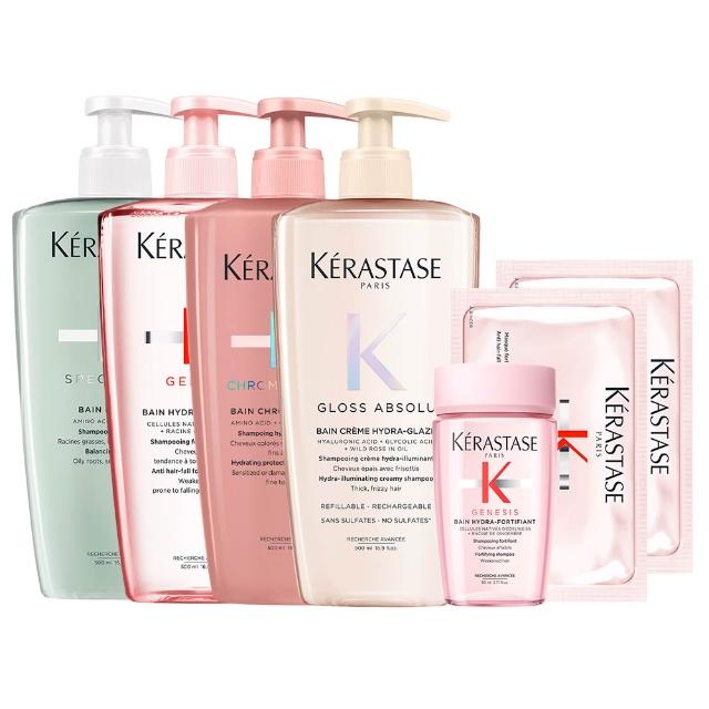 【KERASTASE 巴黎卡詩】500ml大容量髮浴/洗髮精(多款任選/控油/護色/去屑/豐盈/養髮)