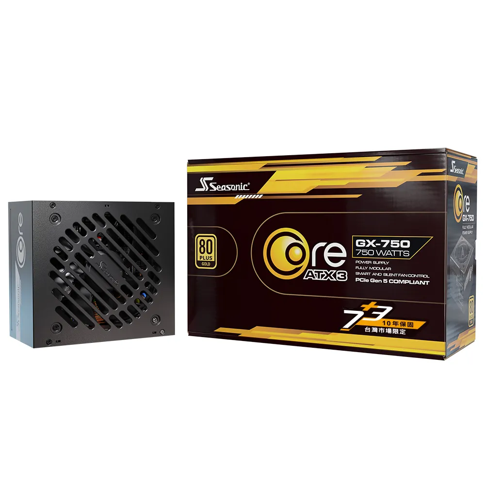 【Seasonic 海韻】ATX3 Core GX-750 金牌/全模 電源供應器(ATX3.1 CORE GX750 金牌 全模組 電源供應器)
