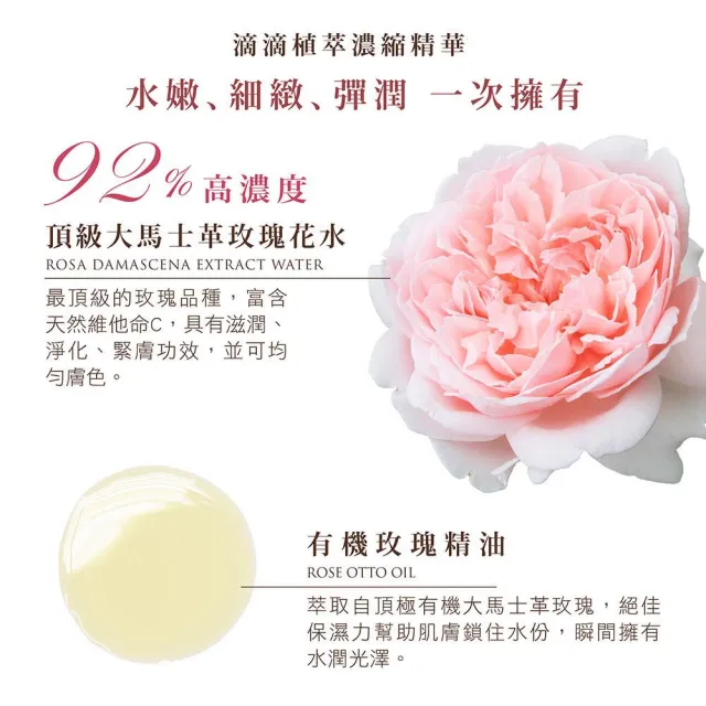 【WeOrganic 唯有機】玫瑰精萃煥顏保濕面膜24入組(保濕、美白、抗老、超輕薄)